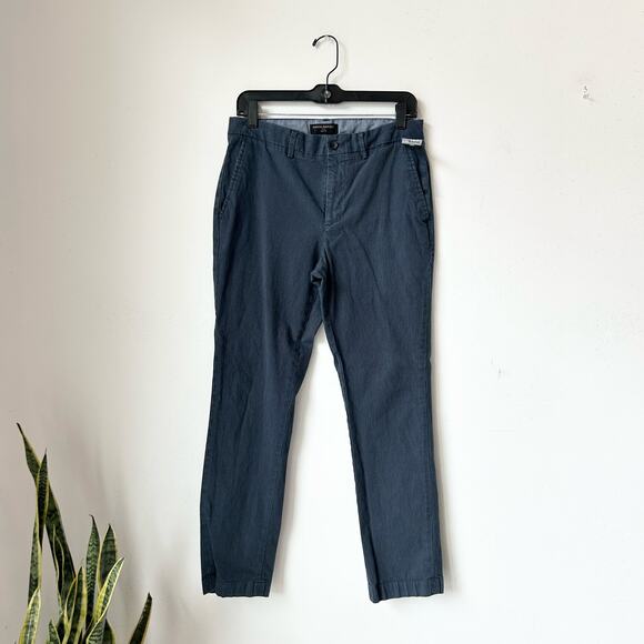 Size 30x30 Banana Republic Blue-White Stripe Slim Fit Pants - Picture 1 of 5